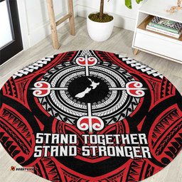 Aotearoa Proud To Be Maori Round Carpet New Zealand Fight Together LT9