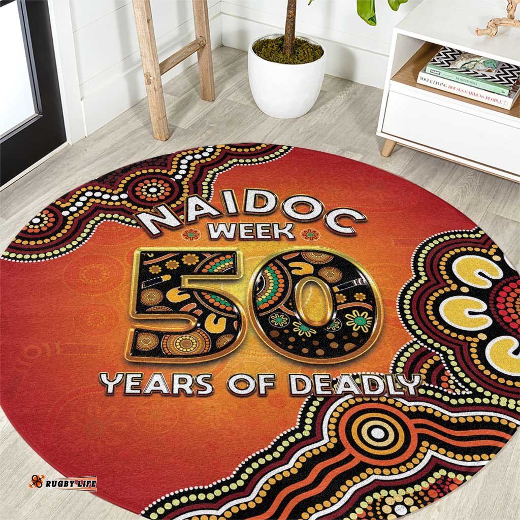 Australia Indigenous NAIDOC Week 2026 Round Carpet 50 Years Of Deadly LT05