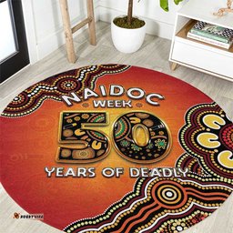 Australia Indigenous NAIDOC Week 2026 Round Carpet 50 Years Of Deadly LT05