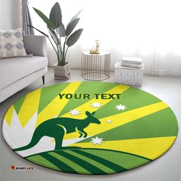 Custom Australia Cricket Round Carpet Go Champions Aussies LT14