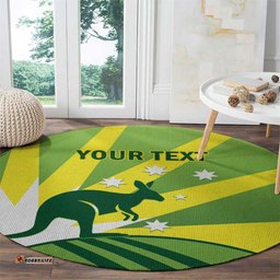 Custom Australia Cricket Round Carpet Go Champions Aussies LT14
