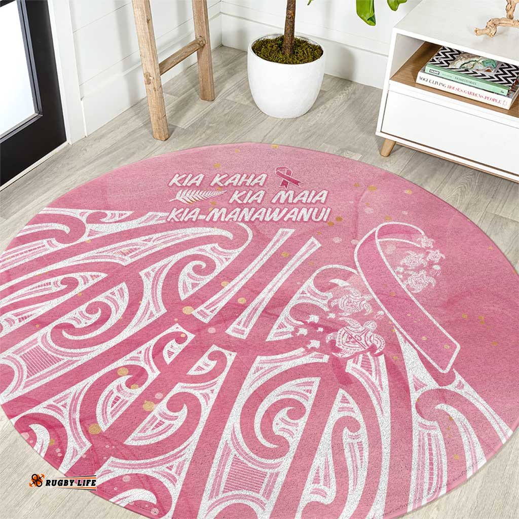 Breast Cancer Awareness Maori Round Carpet Kia Kaha Kia Maia Kia Manawanui LT7