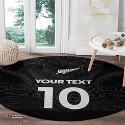 Custom Aotearoa Rugby Round Carpet The Blacks-Sporty T90 Style LT03