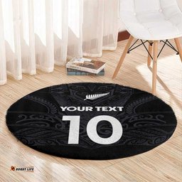Custom Aotearoa Rugby Round Carpet The Blacks-Sporty T90 Style LT03