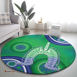 Australia Torres Strait Islanders Round Carpet Dhari Aboriginal Pattern LT14