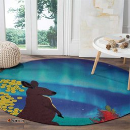 Australia Northern Lights Scenery Round Carpet LT7