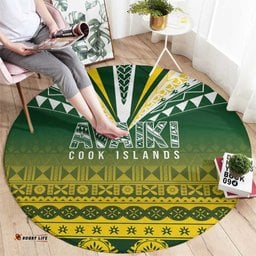 Cook Islands Rugby Round Carpet Kuki Avaiki LT7