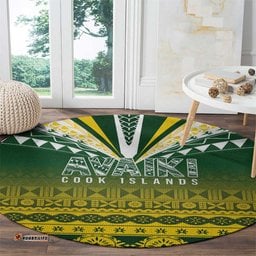 Cook Islands Rugby Round Carpet Kuki Avaiki LT7
