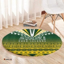 Cook Islands Rugby Round Carpet Kuki Avaiki LT7