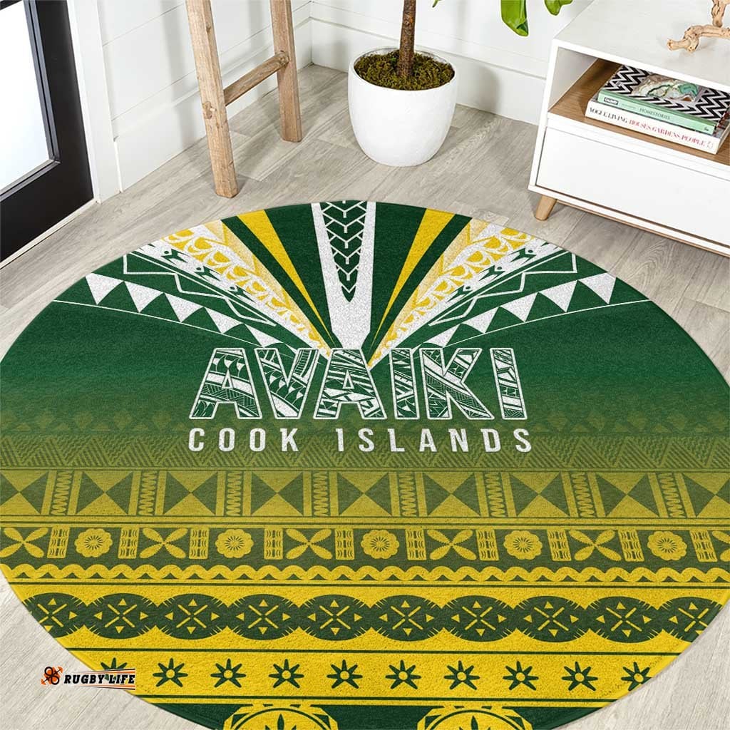 Cook Islands Rugby Round Carpet Kuki Avaiki LT7