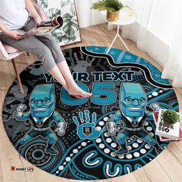 Custom Power Football Round Carpet Aboriginal Dot Art Pattern DT05