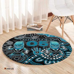 Custom Power Football Round Carpet Aboriginal Dot Art Pattern DT05