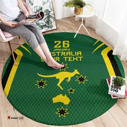 Australia Day 26 January Personalised Round Carpet With National Color LT9