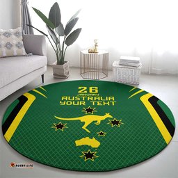 Australia Day 26 January Personalised Round Carpet With National Color LT9