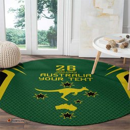 Australia Day 26 January Personalised Round Carpet With National Color LT9