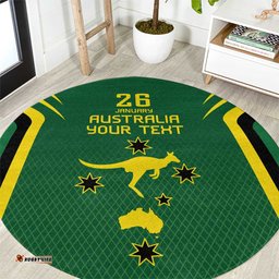 Australia Day 26 January Personalised Round Carpet With National Color LT9