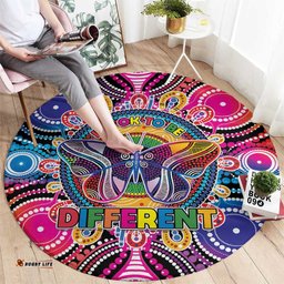 Australia Indigenous Autism Awareness Round Carpet Its Okay To Be Different LT05