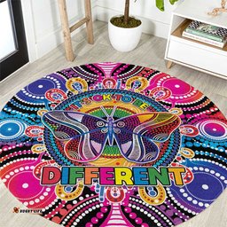 Australia Indigenous Autism Awareness Round Carpet Its Okay To Be Different LT05