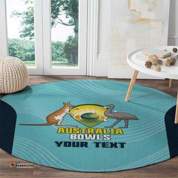 Custom Bowls Australia Round Carpet Teal Color Curve Sporty LT14