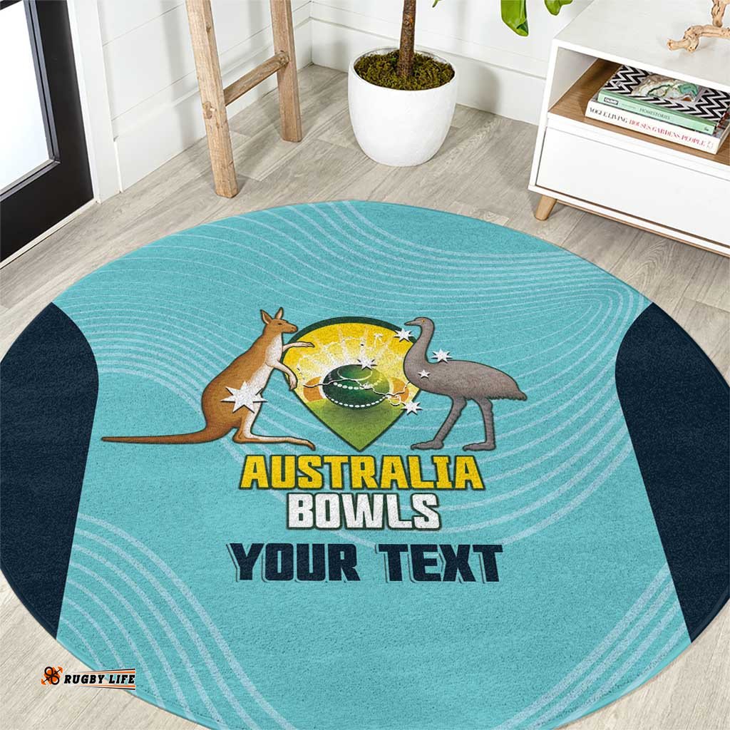 Custom Bowls Australia Round Carpet Teal Color Curve Sporty LT14