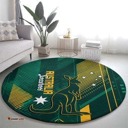 Australia Socceroos 2026 Custom Round Carpet Go Aussie Kangaroo National Color LT14