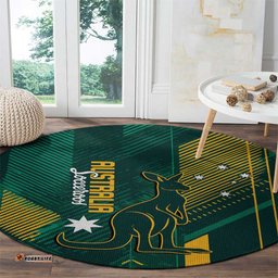 Australia Socceroos 2026 Custom Round Carpet Go Aussie Kangaroo National Color LT14