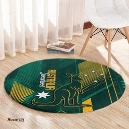 Australia Socceroos 2026 Custom Round Carpet Go Aussie Kangaroo National Color LT14