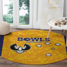 Australian South Australia Lawn Bowls Round Carpet Aussie Minimalist Style LT9