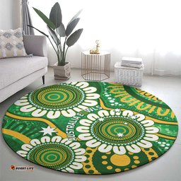 Bowls Australia Round Carpet Aboriginal Art National Color LT14