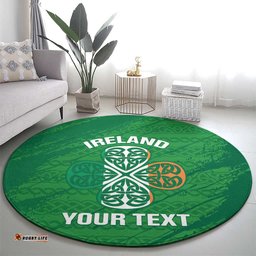 Custom Ireland Cricket Round Carpet Irish Celtic Knot - National Color LT14