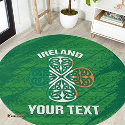 Custom Ireland Cricket Round Carpet Irish Celtic Knot - National Color LT14