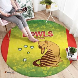 Australian Tasmania Lawn Bowls Round Carpet Aussie Minimalist Style LT9