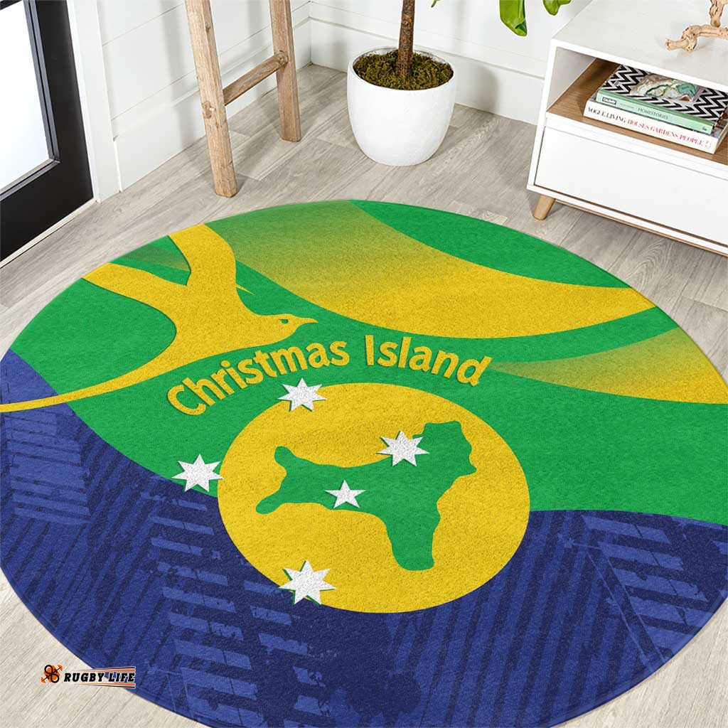 Australia Christmas Island Round Carpet Wilayah Pulau Krismas Flag Color LT14