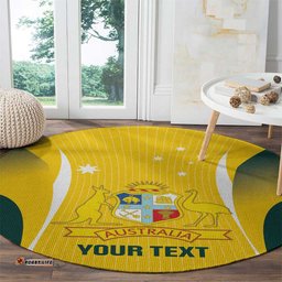 Custom Australia Cricket Round Carpet Go Champions Aussie LT14