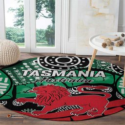 Australia Tasmania State Round Carpet Ubertas et Fidelitas LT9