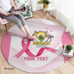 Custom Bowls Australia Breast Cancer Round Carpet Pink Ribbon Curve Sporty LT14