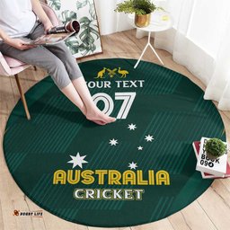Australia Cricket Custom Round Carpet GO Aussie - Modern Motif LT7