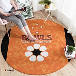 Australian Northern Territory Lawn Bowls Round Carpet Aussie Minimalist Style LT9