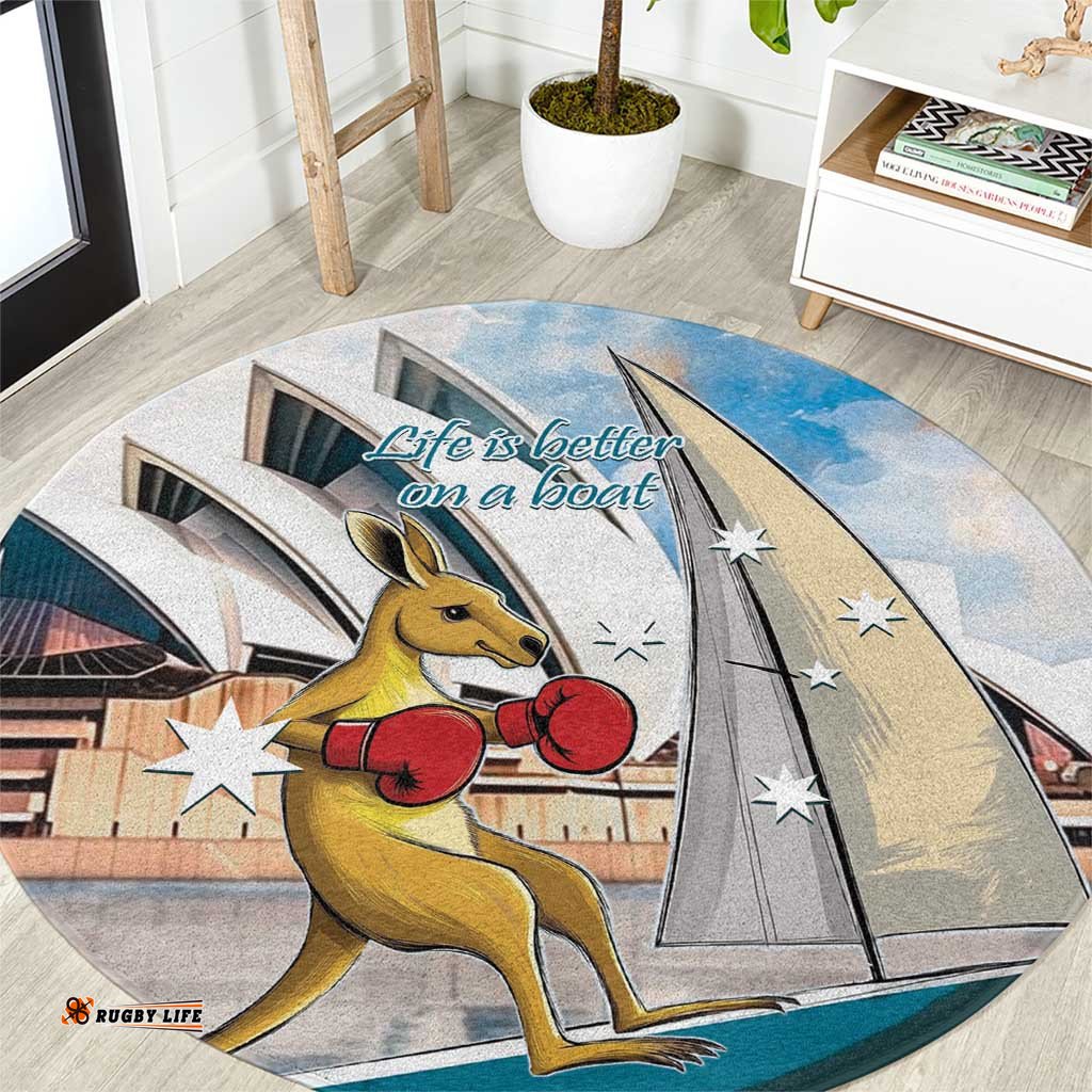 Australia Sailing Round Carpet Life Is Better On A Boat LT14