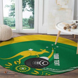 Custom Bowls Australia Round Carpet Aussie Kangaroo Aboriginal Art LT14