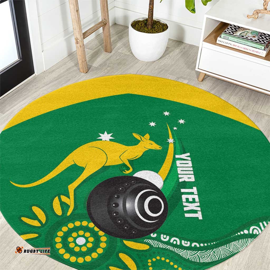 Custom Bowls Australia Round Carpet Aussie Kangaroo Aboriginal Art LT14