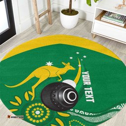 Custom Bowls Australia Round Carpet Aussie Kangaroo Aboriginal Art LT14
