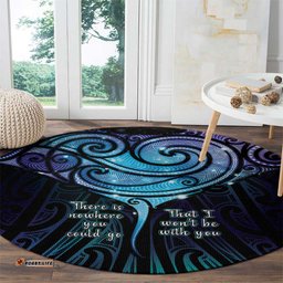 Aotearoa Maori Te Whai Rahi Round Carpet Tala - Nowhere You Could Go That I Won't Be With You LT7