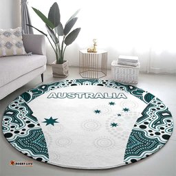 Australia Rugby 2026 Round Carpet Go Wallabies Aboriginal Pattern White Version LT05