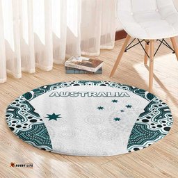 Australia Rugby 2026 Round Carpet Go Wallabies Aboriginal Pattern White Version LT05