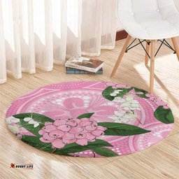 Australia Lilly Pilly Riberry Round Carpet Aussie Native Flowers Indigenous Art LT14