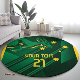 Australia Kangaroo Custom Round Carpet Aussie National Color Sporty Pattern LT9