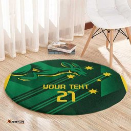 Australia Kangaroo Custom Round Carpet Aussie National Color Sporty Pattern LT9