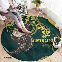 Australia Day Round Carpet Koala Aboriginal Art LT7
