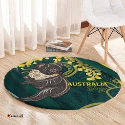 Australia Day Round Carpet Koala Aboriginal Art LT7